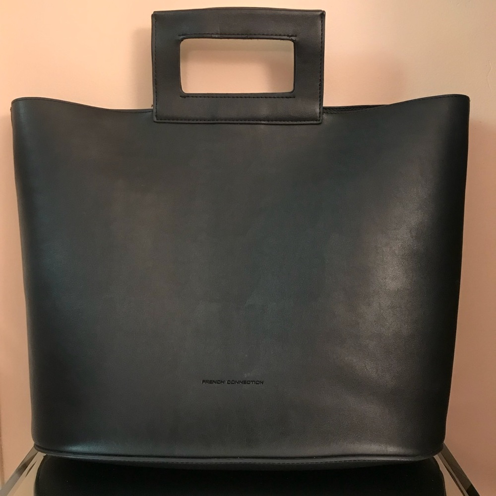 FRENCH CONNECTION Black tote with pouch